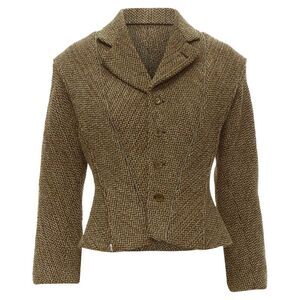 Junya Watanabe tweed herringbone transformable jacket